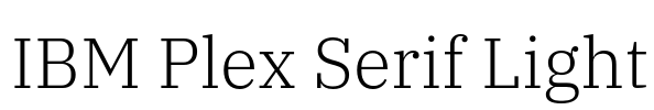 IBM Plex Serif Light