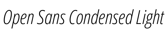 Open Sans Condensed Light