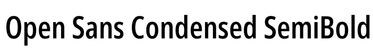 Open Sans Condensed SemiBold