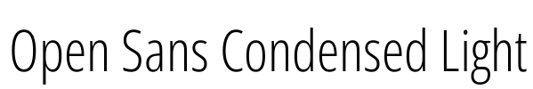 Open Sans Condensed Light