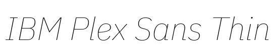 IBM Plex Sans Thin