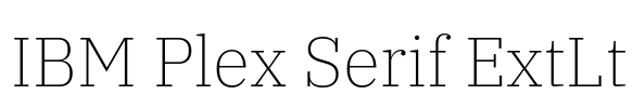 IBM Plex Serif ExtLt