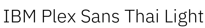 IBM Plex Sans Thai Light