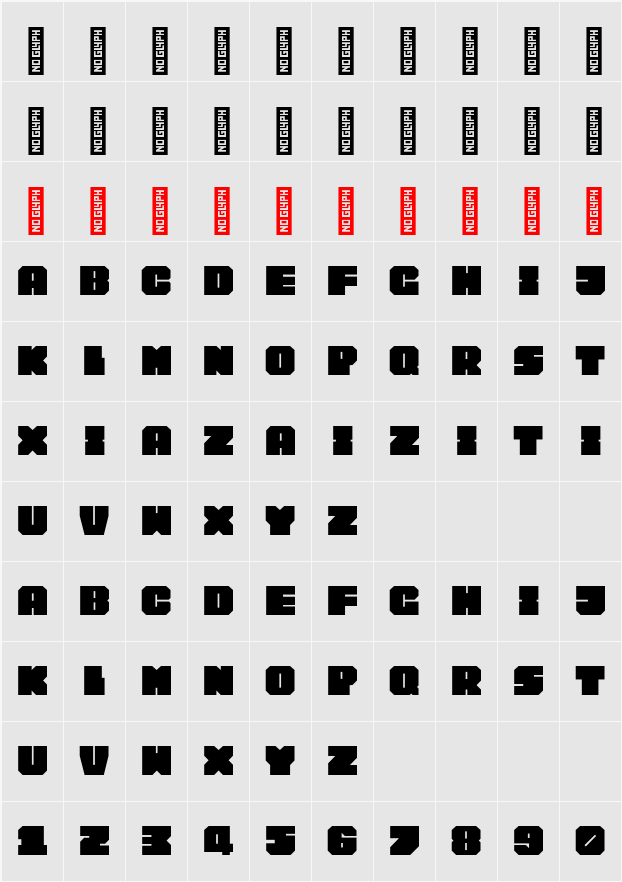 EW Chunk Display 字符映射表