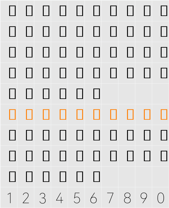 HarmonyOS Sans Naskh Arabic UI Thin 字符映射表