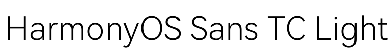 HarmonyOS Sans TC Light