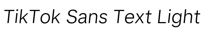 TikTok Sans Text Light