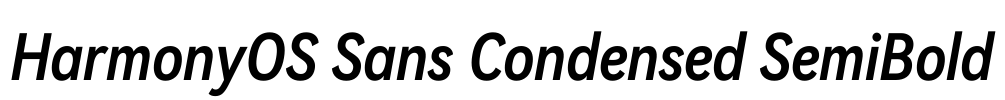 HarmonyOS Sans Condensed SemiBold