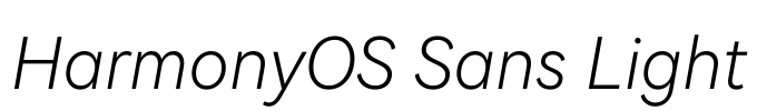 HarmonyOS Sans Light