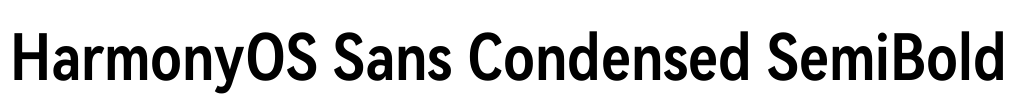 HarmonyOS Sans Condensed SemiBold