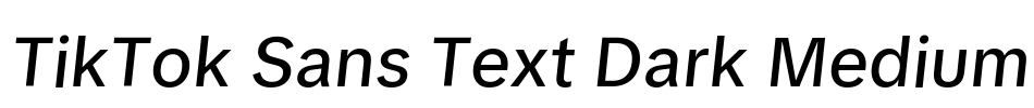 TikTok Sans Text Dark Medium