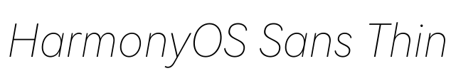 HarmonyOS Sans Thin