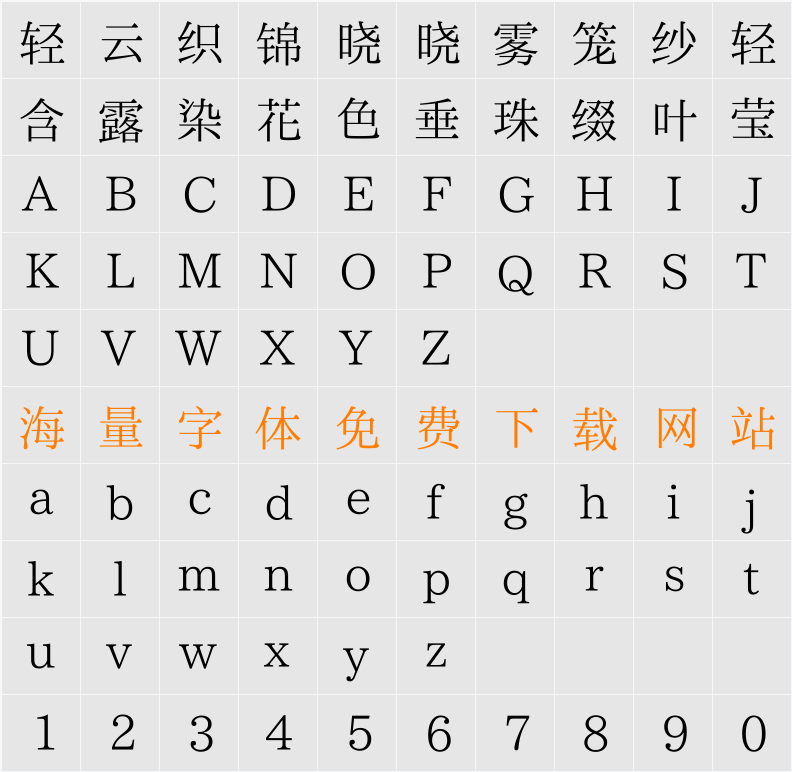 Study Ming TW 字符映射表