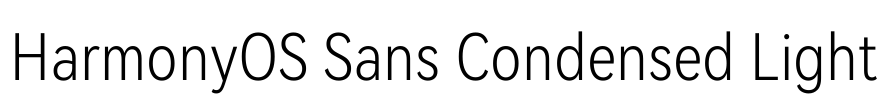 HarmonyOS Sans Condensed Light