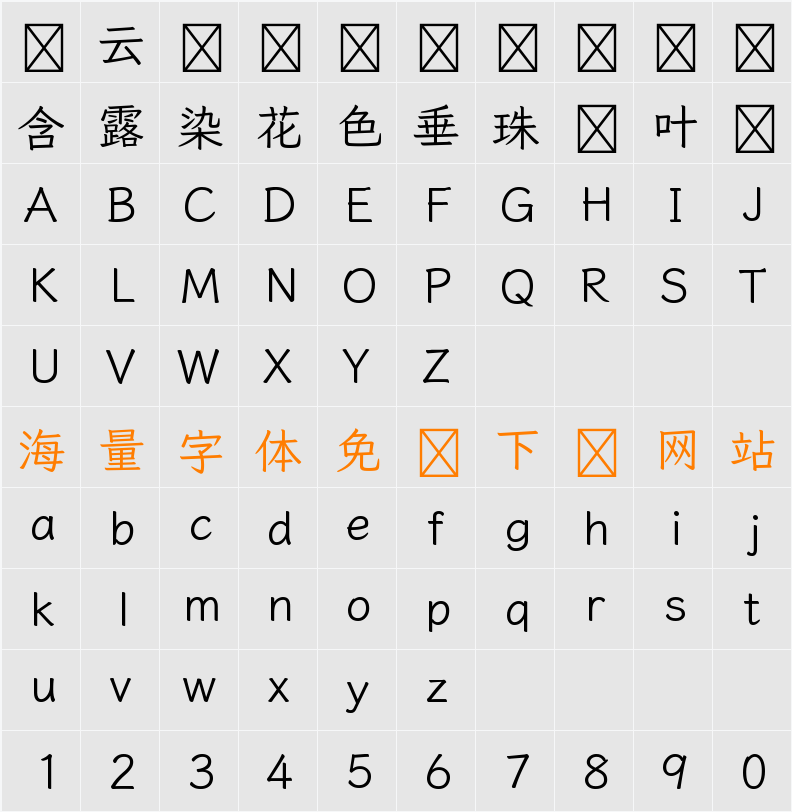ChienChia F 字符映射表