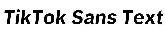 TikTok Sans Text