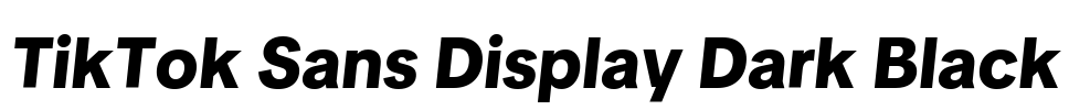 TikTok Sans Display Dark Black