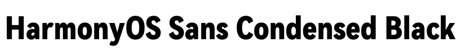 HarmonyOS Sans Condensed Black