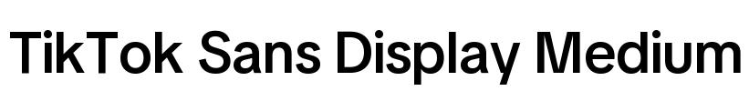 TikTok Sans Display Medium