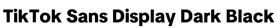 TikTok Sans Display Dark Black