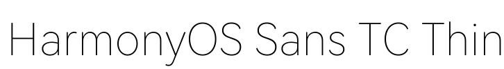 HarmonyOS Sans TC Thin