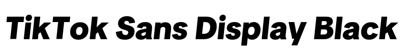 TikTok Sans Display Black