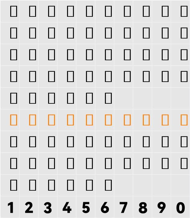 HarmonyOS Sans Naskh Arabic Black 字符映射表
