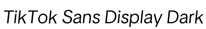 TikTok Sans Display Dark