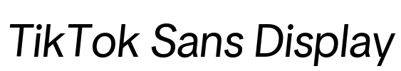 TikTok Sans Display