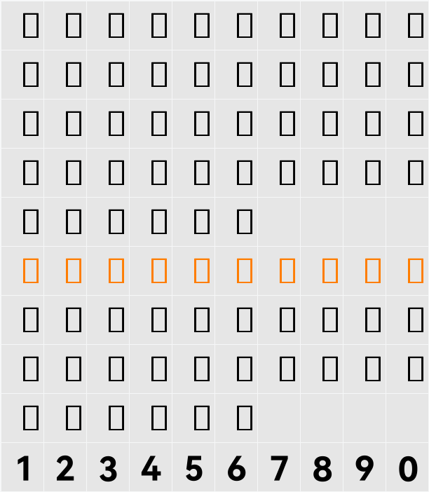 HarmonyOS Sans Naskh Arabic UI 字符映射表