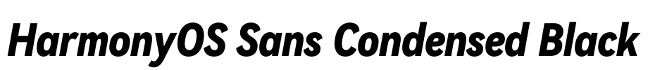HarmonyOS Sans Condensed Black