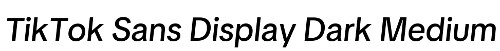 TikTok Sans Display Dark Medium