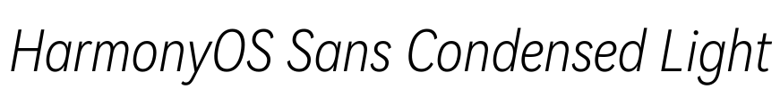 HarmonyOS Sans Condensed Light