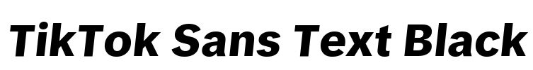 TikTok Sans Text Black