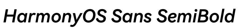 HarmonyOS Sans SemiBold