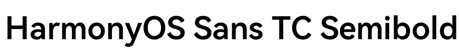 HarmonyOS Sans TC Semibold