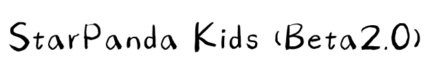 StarPanda Kids (Beta2.0) 字体预览图