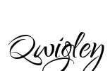 Qwigley 字体预览图
