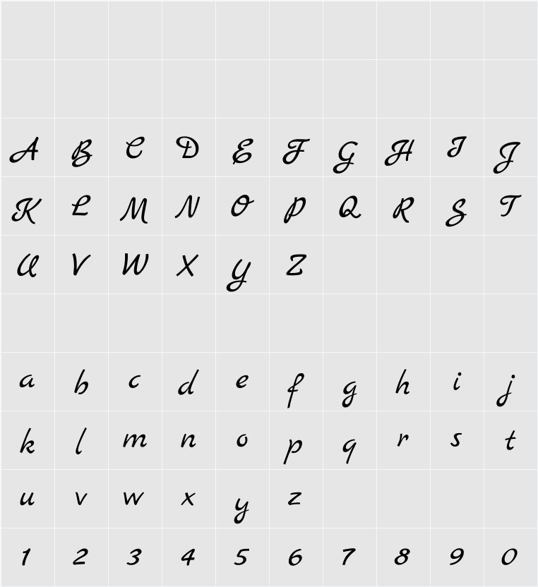 Marck Script 字符映射表