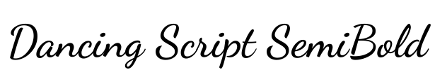 Dancing Script SemiBold 字体预览图